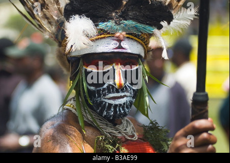 Danseuse PNG Goroka Show Singsing Banque D'Images