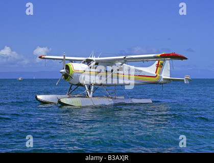 De Havilland Canada DHC-2 Beaver hydravion de l'Île Verte au large Grande Barrière de corail en Australie Quueensland Banque D'Images