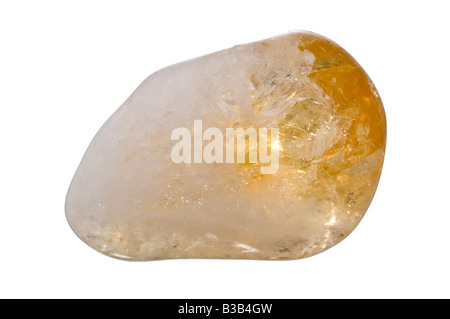 Cristal Citrine polie Banque D'Images