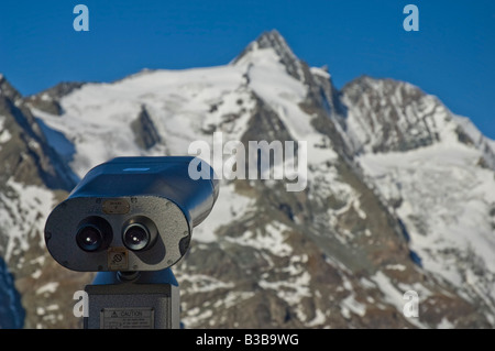 Viseur pointé sur la montagne Grossglockner, Salzburg, Autriche Land Banque D'Images
