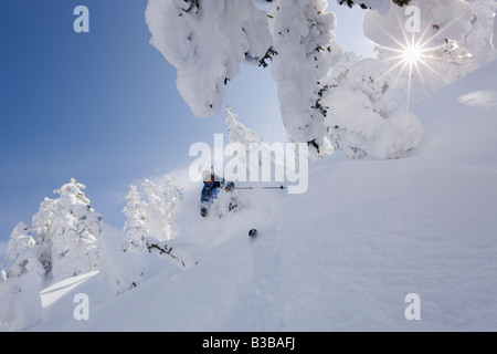 Le Télémark, Furano, Hokkaido, Japon Banque D'Images