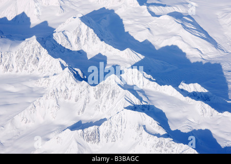 Montagnes et les ombres en Alaska Banque D'Images