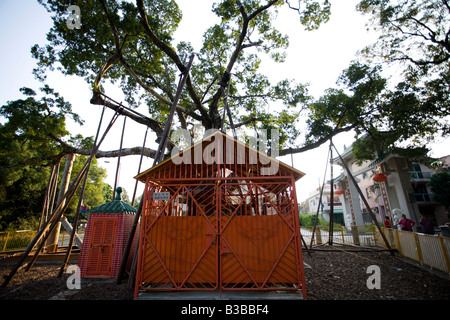 Lam Tsuen Wishing Tree, New Territories, Hong Kong, Chine Banque D'Images