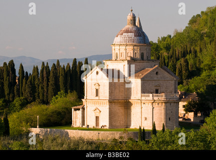 Sanctuaire de la Madonna di San Biagio près de Montepulciano, Valle de Orcia Toscane Italie Banque D'Images