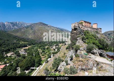 La citadelle de la haute-ville (vieille ville), Corte (ancienne capitale de la Corse indépendante), le Centre de la Corse, France Banque D'Images