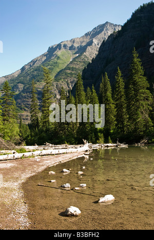 Avalanche Lake dans le Glacier National Park, Wyoming, USA Banque D'Images