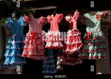 Robes de Flamenco Séville Andalousie Espagne Banque D'Images