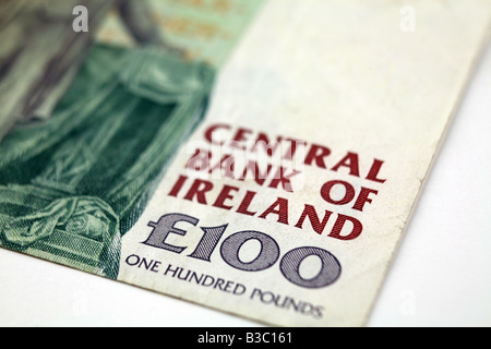 100 pound Irish Bank note de l'Irlande Banque D'Images