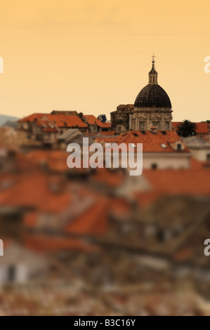 Soir vue sur Dubrovnik Croatie, selective focus Banque D'Images