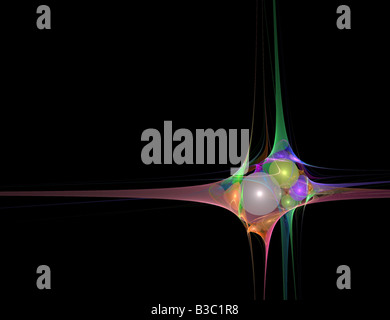 Abstract fractal art qui fait un grand élément de l'art de la haute technologie ou l'arrière-plan pour tout projet de conception Banque D'Images
