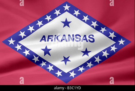 Une très grande version d'un drapeau de l'Arkansas Banque D'Images