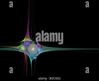 Fractale coloré d'art qui fait un grand élément de l'art de la haute technologie ou l'arrière-plan pour tout projet de conception Banque D'Images