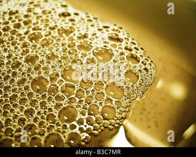 Bulles de mousse close up Banque D'Images