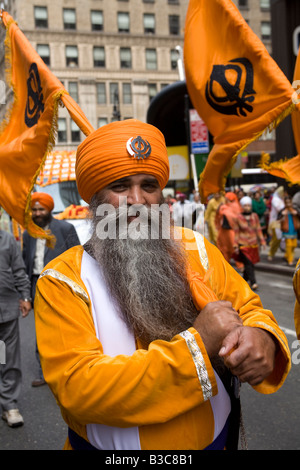 Défilé et Sikh annuel festival qui a lieu chaque année sur Broadway à New York City Banque D'Images