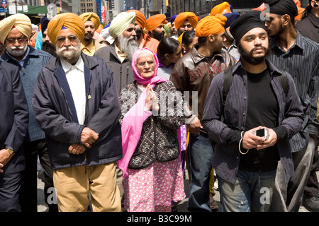 Défilé et Sikh annuel festival qui a lieu chaque année sur Broadway à New York City Banque D'Images