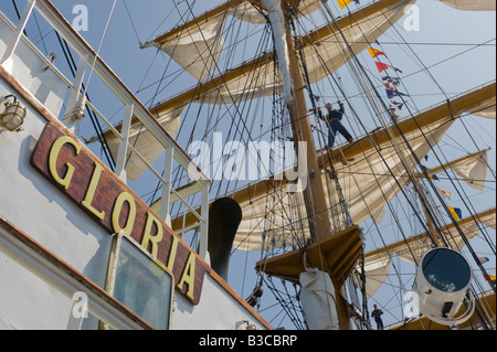 Grand voilier gloria au Festival de la voile dans le port de San Diego Banque D'Images