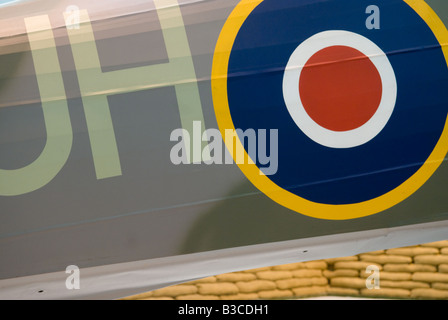 Détail de fuselage British WW2 Avions Hawker Hurricane Banque D'Images