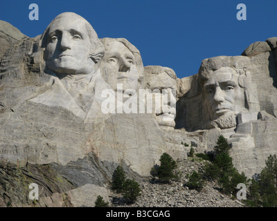 Le Mount Rushmore National Memorial situé près de Keystone, Dakotam sud des États-Unis. Une destination touristique très populaire. Banque D'Images