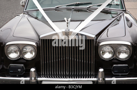 Détail de Rolls-Royce voiture utilisée pour le mariage Banque D'Images