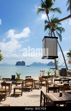 La Thaïlande, Ko, restaurant de plage de l'île de Hai Banque D'Images