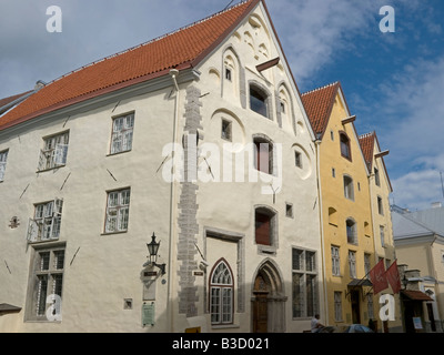 Les trois soeurs dans les maisons des marchands tänav Pikk dans la zone de vieille ville à Tallinn, Estonie Banque D'Images