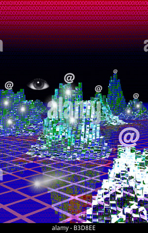 Oeil sur l'internet Banque D'Images