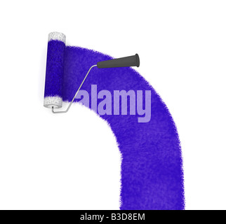 3D render of a paint roller Banque D'Images