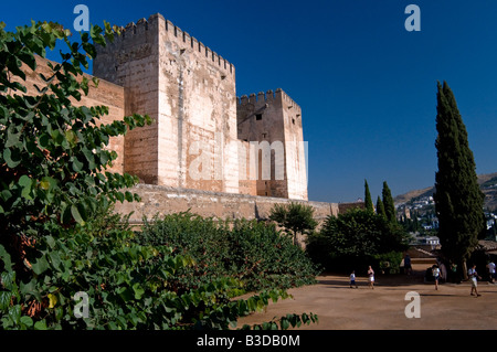 L'Alcazaba. La Alhambra Palace. Grenade. L'Andalousie. L'Espagne. Banque D'Images