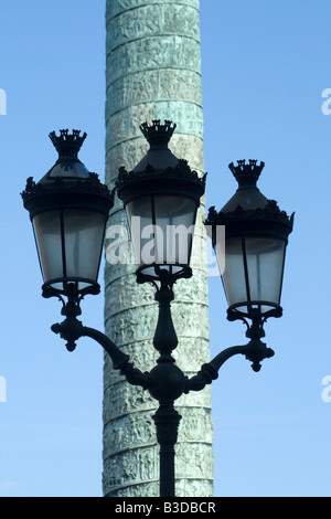 La colonne d'Austerlitz Place Vendôme Paris France Banque D'Images