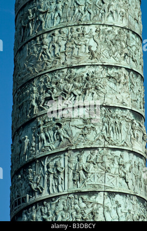 La colonne d'Austerlitz Place Vendôme Paris France Banque D'Images