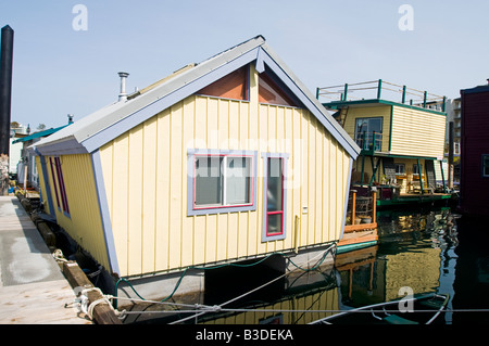 Arrière-port de Victoria House boat maisons flottantes British Columbia Canada 0689 SCO Banque D'Images