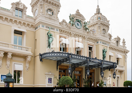 Entrée du Casino de Monte Carlo, Monaco, French Riviera, Cote d'Azur, France Banque D'Images