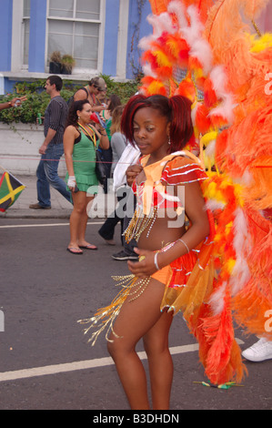 Le carnaval de Notting Hill à Profiles des Intervenants Août 2008, Londres, Angleterre, Banque D'Images