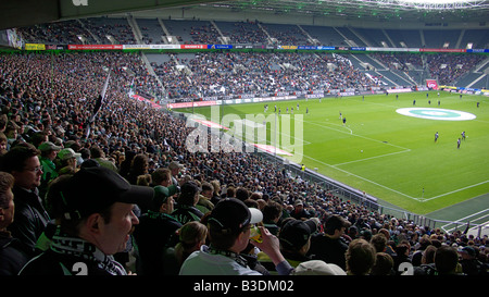 Football, 2. Bundesliga Borussia Moenchengladbach, 2007/2008, contre TuS Koblenz 1:0, stade Borussia Park, foule de spectateurs, fans Banque D'Images