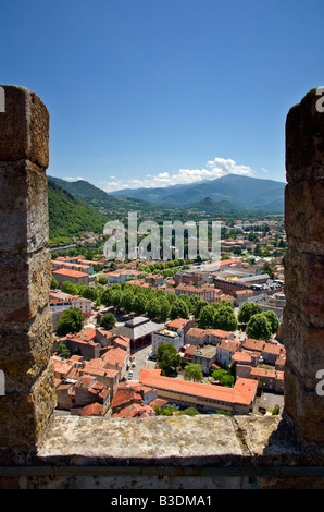 Du château de Foix Foix, Midi Pyrénées, France, Europe Banque D'Images