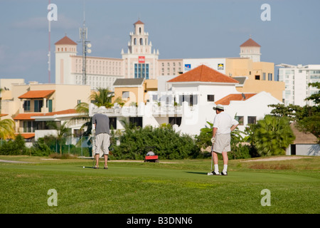 Golf à Cancun au Mexique Banque D'Images