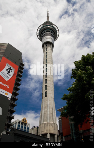 Sky Tower, Auckland, Nouvelle-Zélande, le plus haut bâtiment de l'hémisphère sud. Banque D'Images