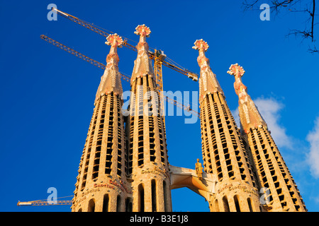 Statue sur la Sagrada Familia Barcelone Catalogne Espagne Banque D'Images