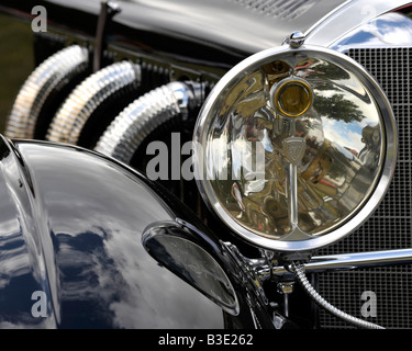 Vintage 1930 Mercedes Benz SSK Trossi 710 Roadster front end Banque D'Images