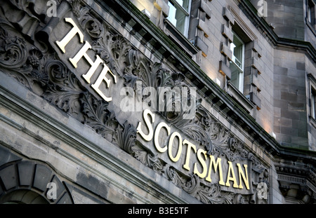 Inscrivez-vous sur les bureaux du journal The Scotsman à Édimbourg Banque D'Images