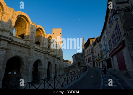 L'amphithéâtre romain à Arles France Banque D'Images