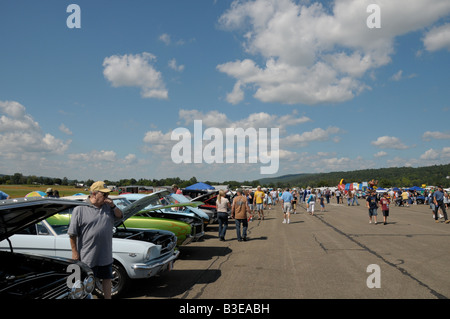 Antique car show à Dansville de montgolfières, NY USA. Banque D'Images