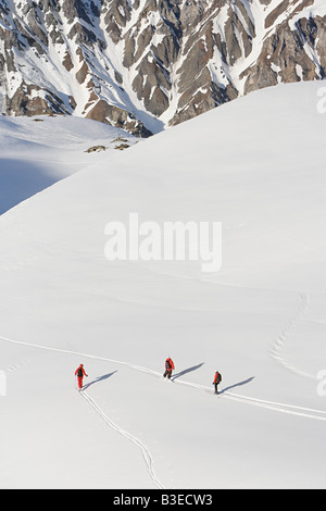 Un portrait de personnes ski Banque D'Images