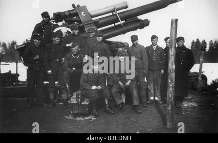 Hitler Jeunesse / Anti-aircraft / 1944 Banque D'Images