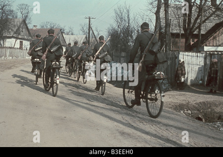 Les troupes de vélo allemand / WWII / 1941 Banque D'Images