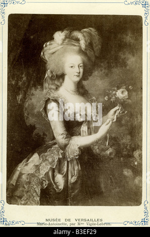 Marie Antoinette, 2.11.1755 - 16.10.1793, Reine Consort de France 10.5.1774 - 21.9.1792, photographie, 19e siècle, après la peinture par Elizabeth Vigée-lebrun, 1782, Versailles, Musée des beaux-arts, histoire, historique, Vigee Lebrun, auteur de l'artiste , n'a pas à être effacée Banque D'Images