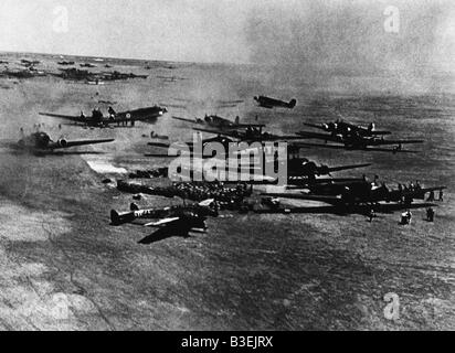 Desert Air Base/Afrique/1941. Banque D'Images