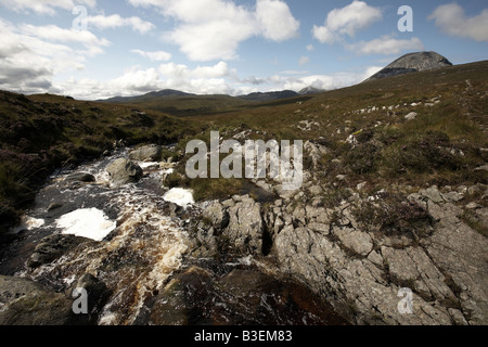 La vue sur un ruisseau Highland Abhainn Bheag Banque D'Images