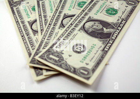 Retour vert de dollars de billets de banque United States of America Banque D'Images