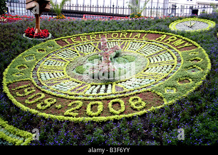 Horloge florale la plus ancienne du monde dans les jardins de Princes Street, Édimbourg Banque D'Images